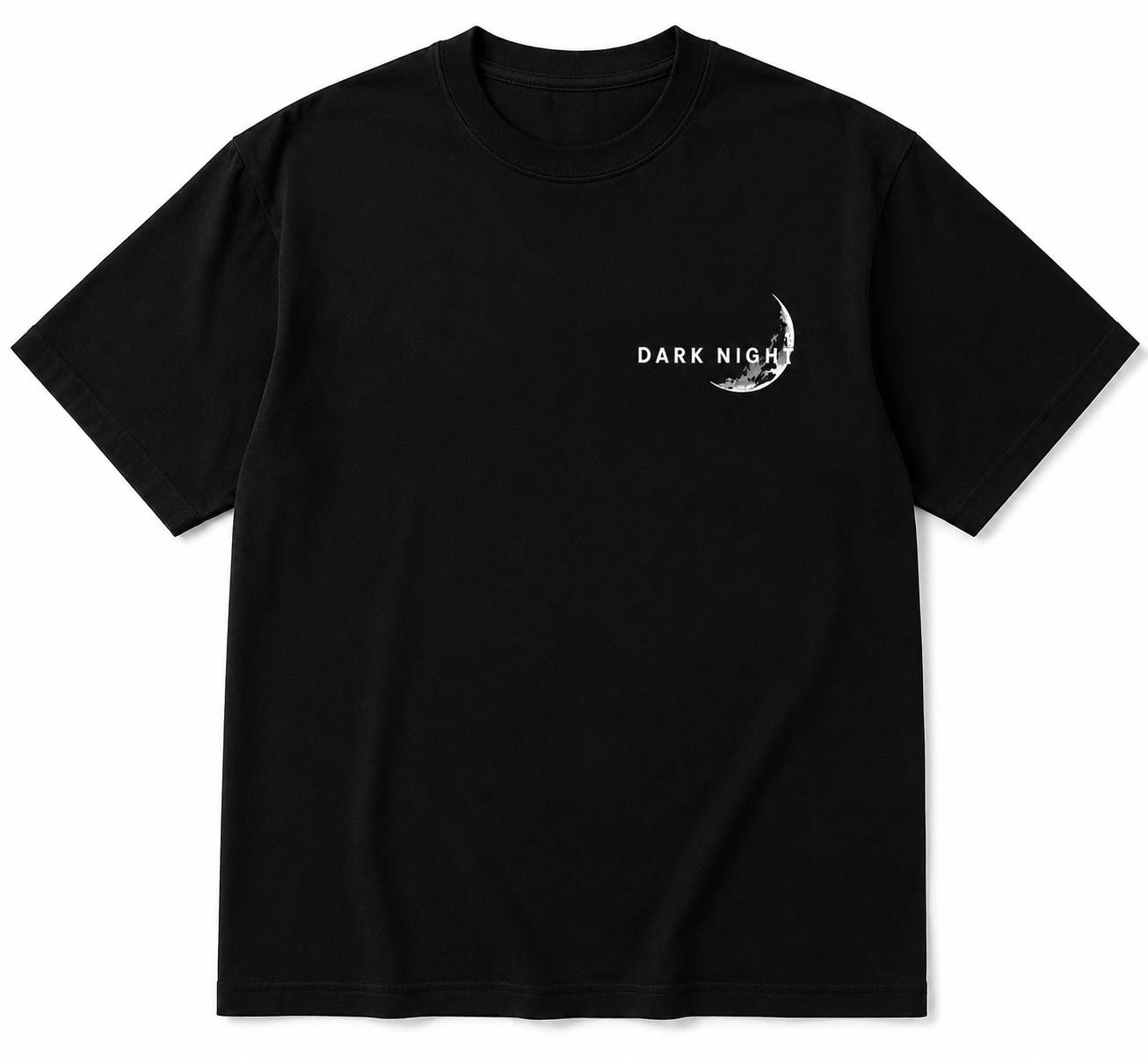 Dark Night Lunar Eclipse Oversized T-Shirt for Men | Premium Black Streetwear Tee