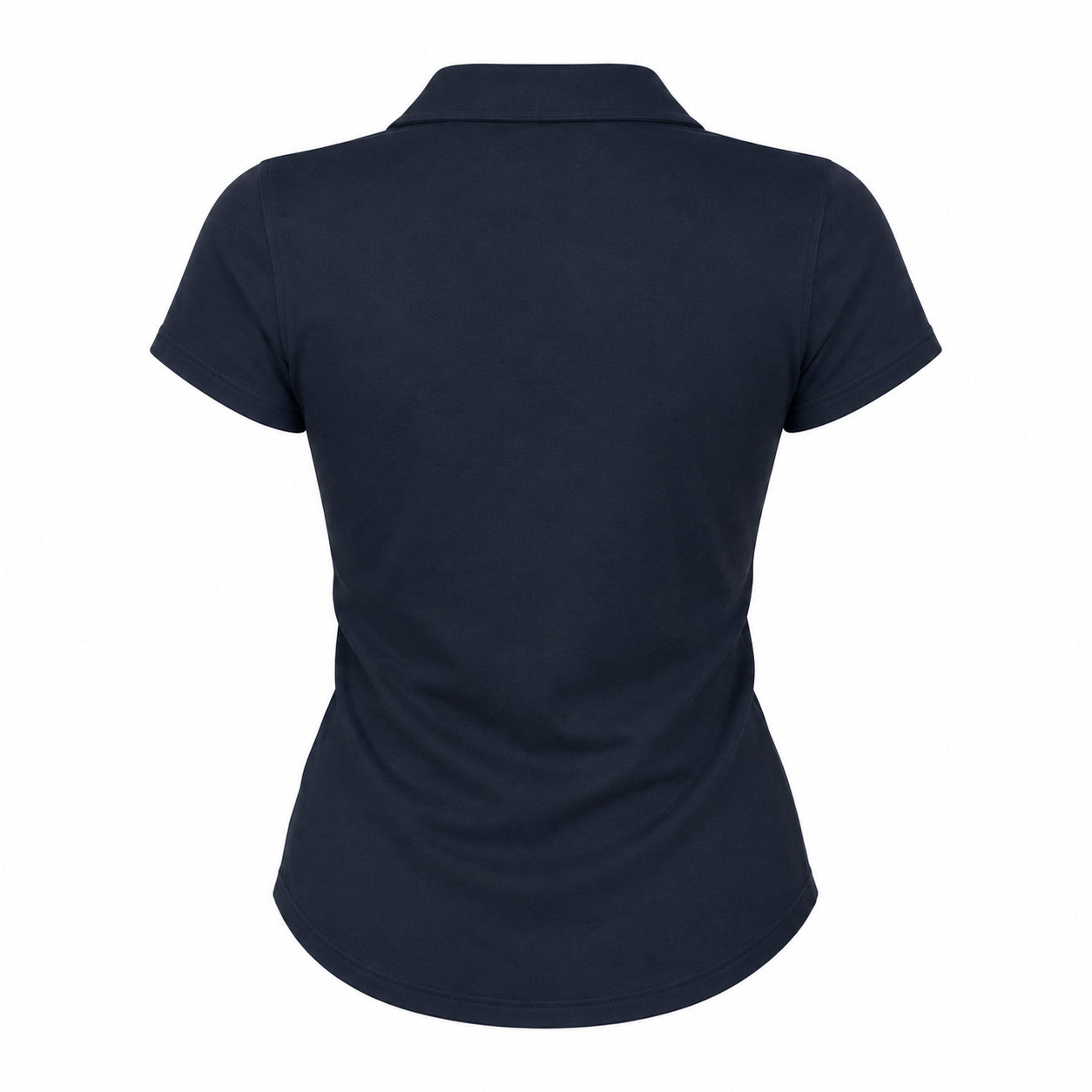 TZY Women's Navy Blue Polo T-Shirt – Classic Collared Casual Top