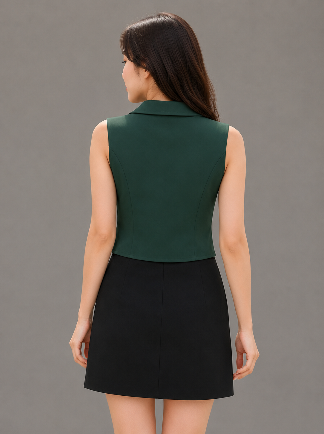 Women's Solid Sleeveless V-Neck Button Front Waistcoat Top | Casual Office & Party Vest | Available in Pink, Green & White