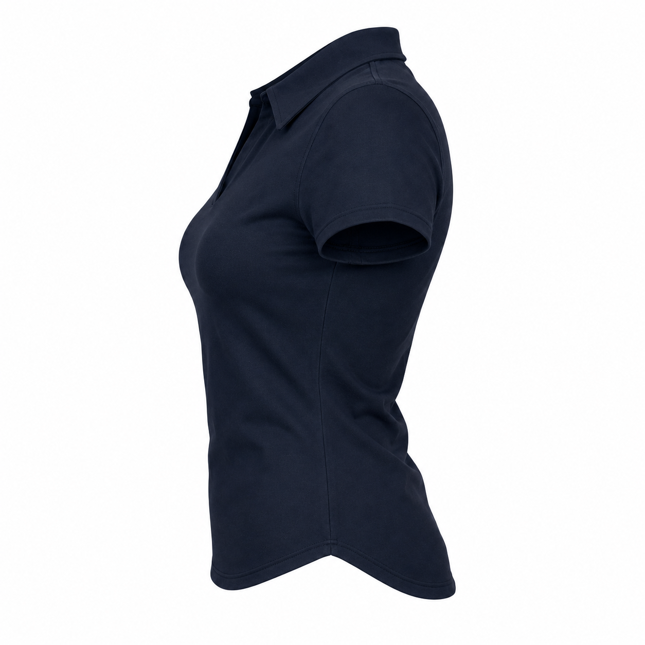 TZY Women's Navy Blue Polo T-Shirt – Classic Collared Casual Top