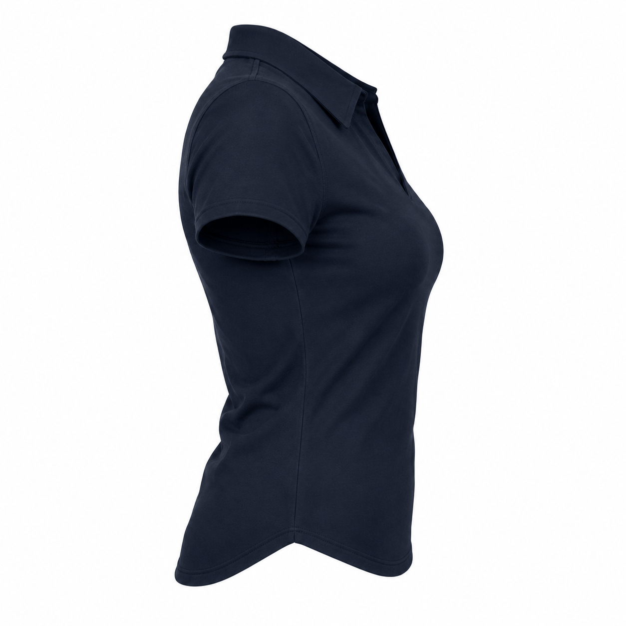 TZY Women's Navy Blue Polo T-Shirt – Classic Collared Casual Top